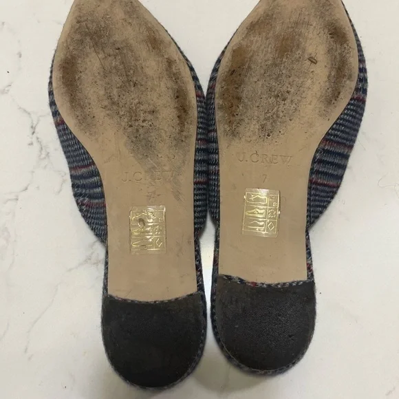 J. Crew Tweed Loafer Mules 7 - Picture 9 of 10